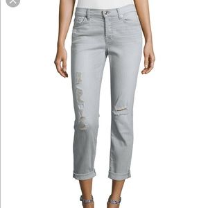 Seven josefina light gray distressed denim